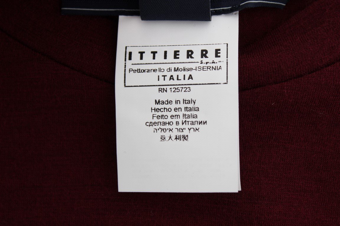 Bordeaux Wool Crewneck Sweater