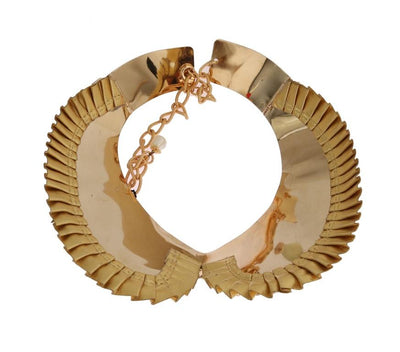 Gold Clear Crystal Embellished Necklace Collar