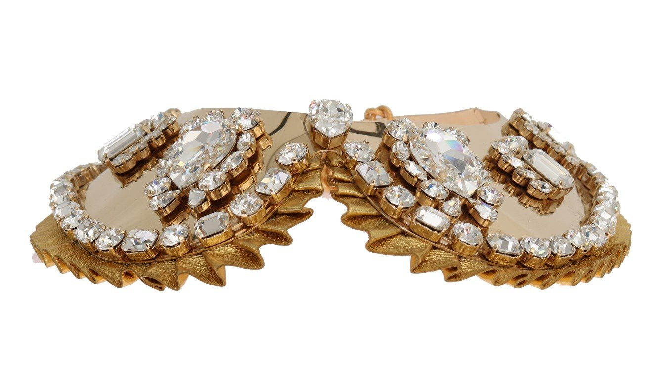 Gold Clear Crystal Embellished Necklace Collar