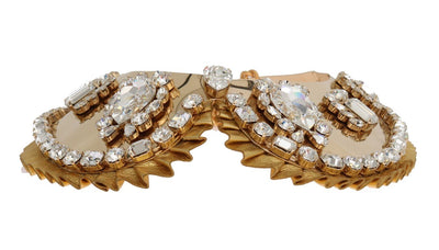 Gold Clear Crystal Embellished Necklace Collar