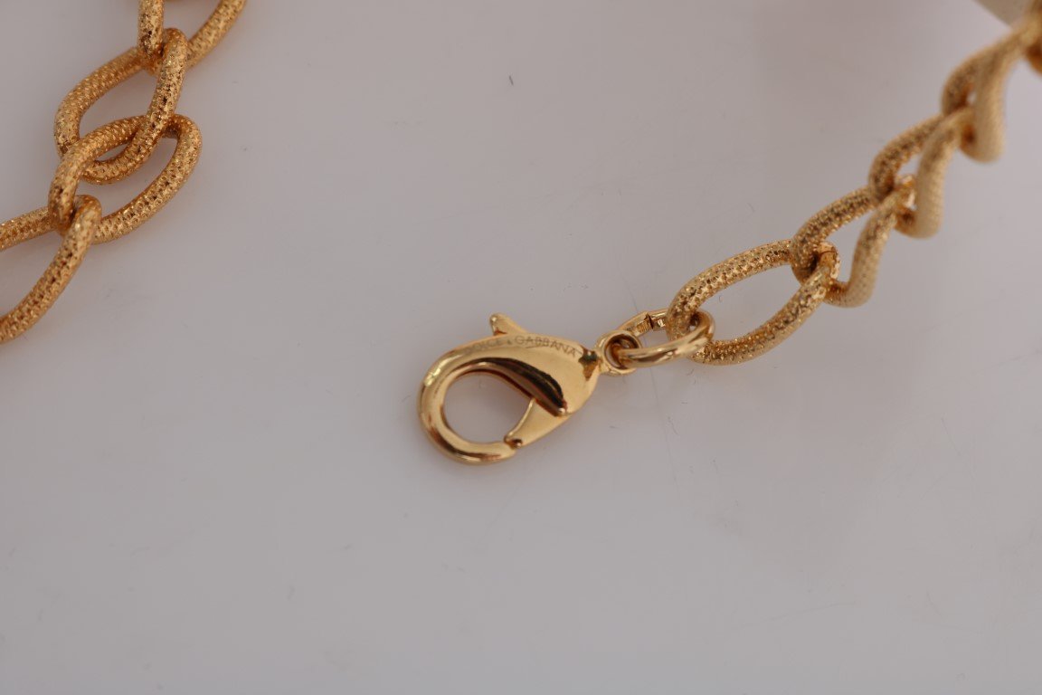 Gold Clear Crystal Embellished Necklace Collar