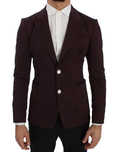 Purple Royal Crown Slim Fit Blazer Jacket