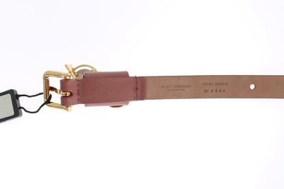 Brown Sicily gold charm leather belt