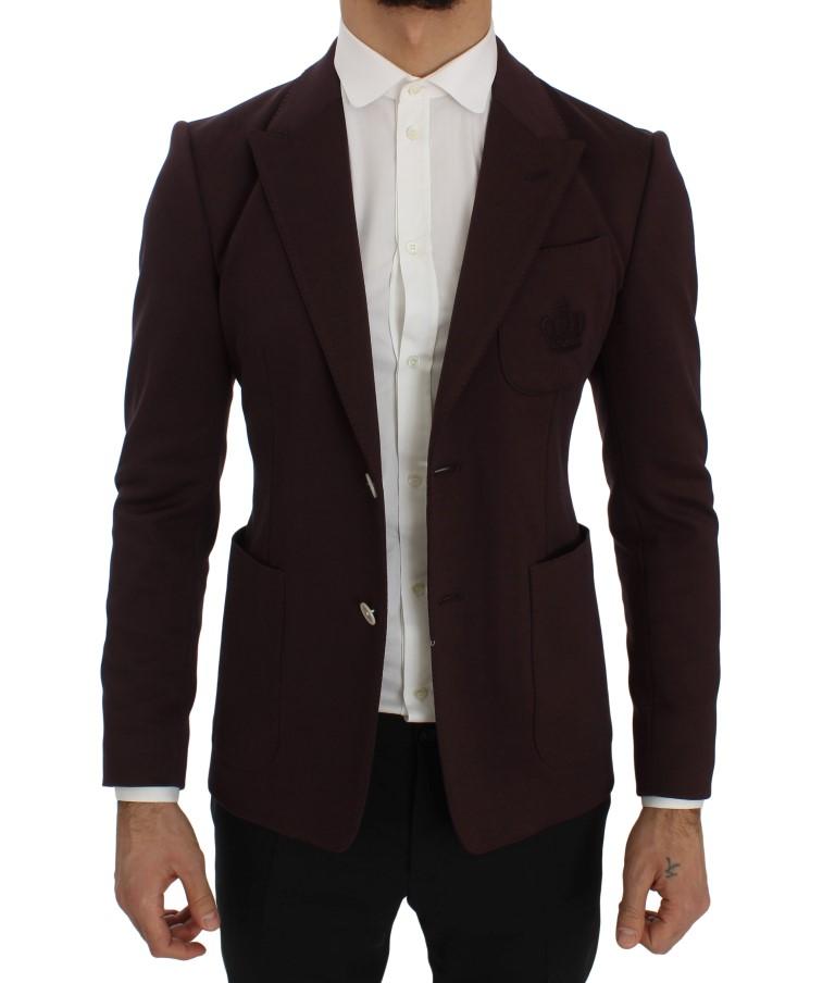 Purple Royal Crown Slim Fit Blazer Jacket