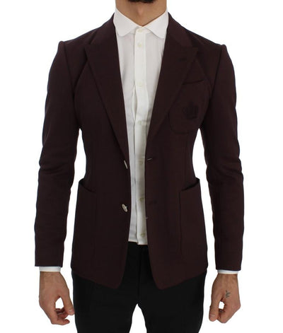 Purple Royal Crown Slim Fit Blazer Jacket