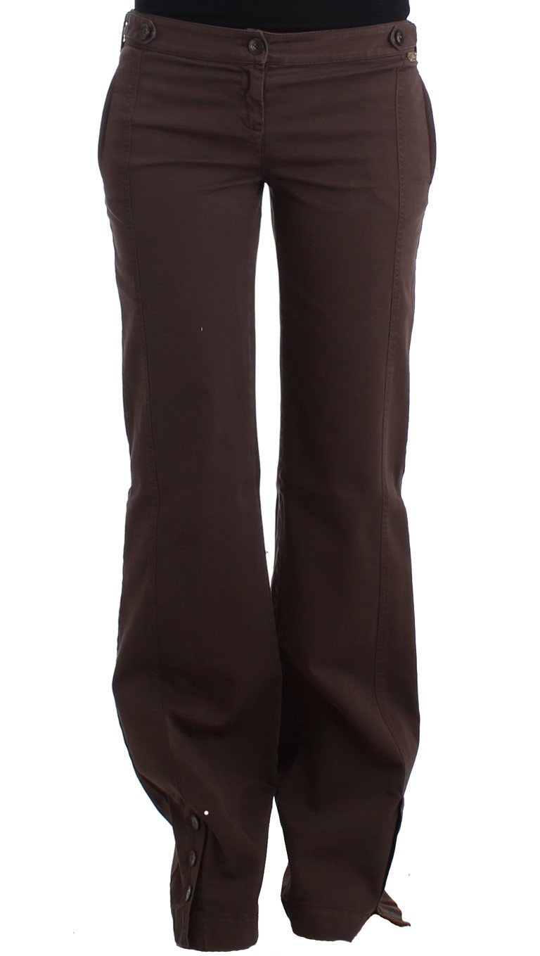 Brown wide leg cargo pants