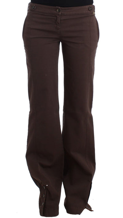 Brown wide leg cargo pants