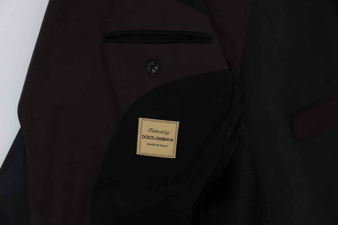 Gray Bordeaux Wool Stretch Blazer Jacket
