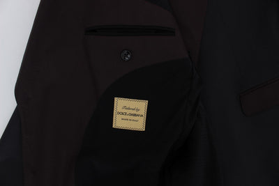 Gray Bordeaux Wool Stretch Blazer Jacket
