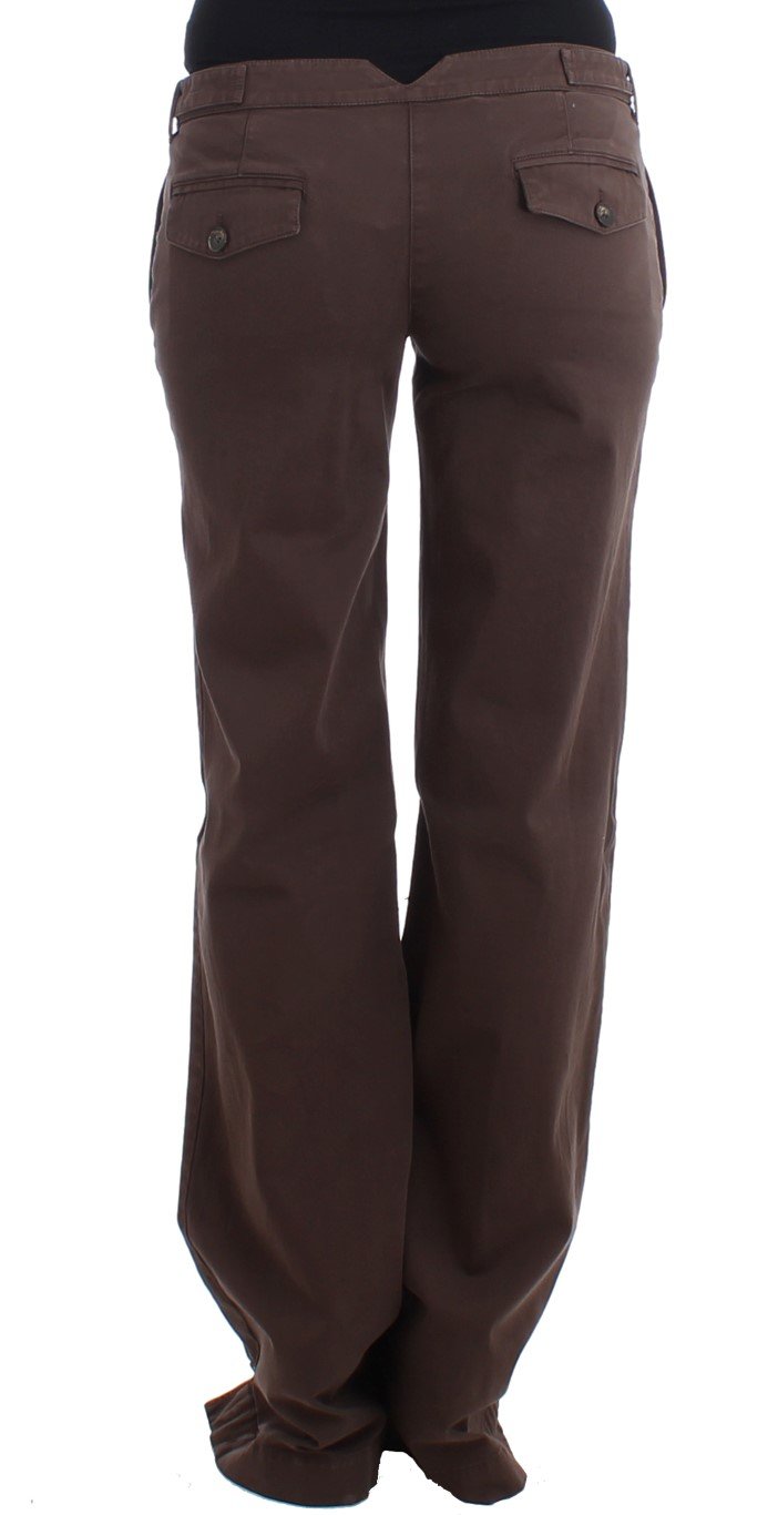 Brown wide leg cargo pants