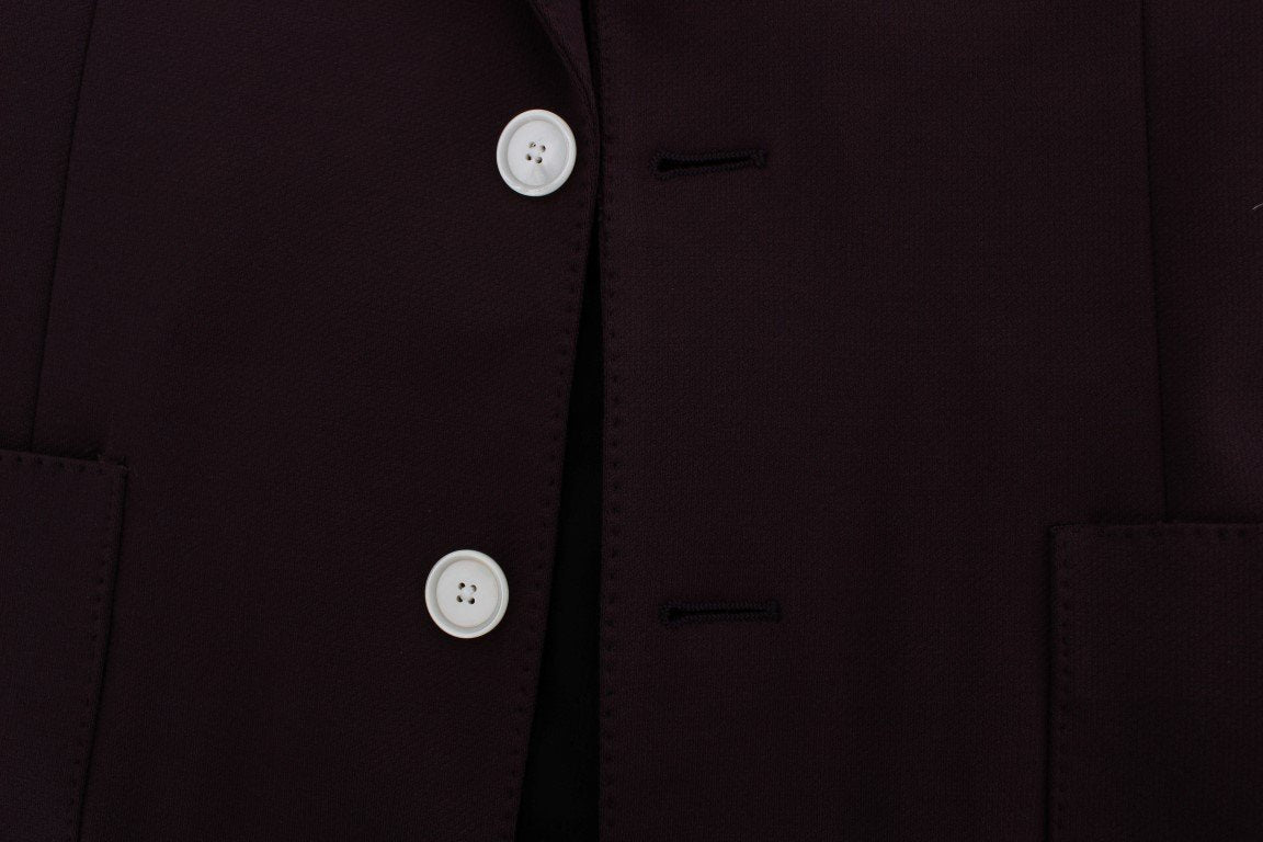 Purple Royal Crown Slim Fit Blazer Jacket