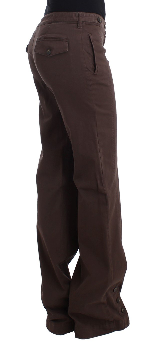 Brown wide leg cargo pants