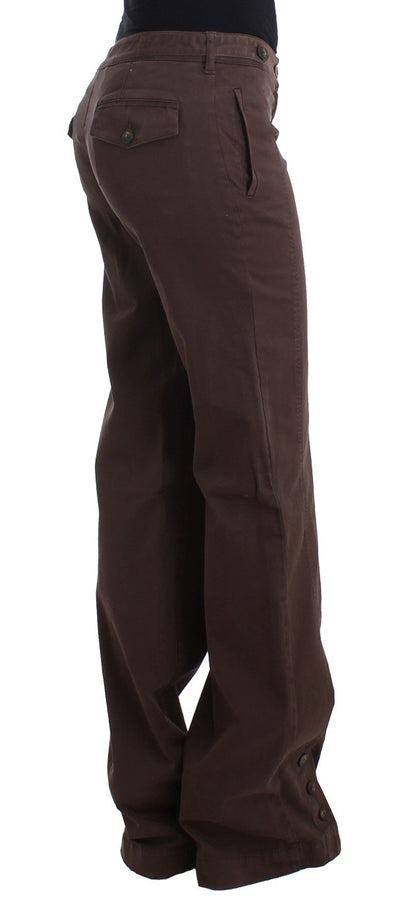 Brown wide leg cargo pants