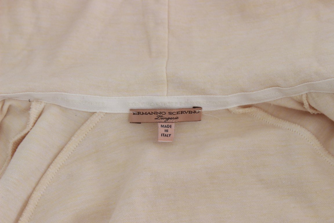 Beige Lace Hooded Zip Cardigan