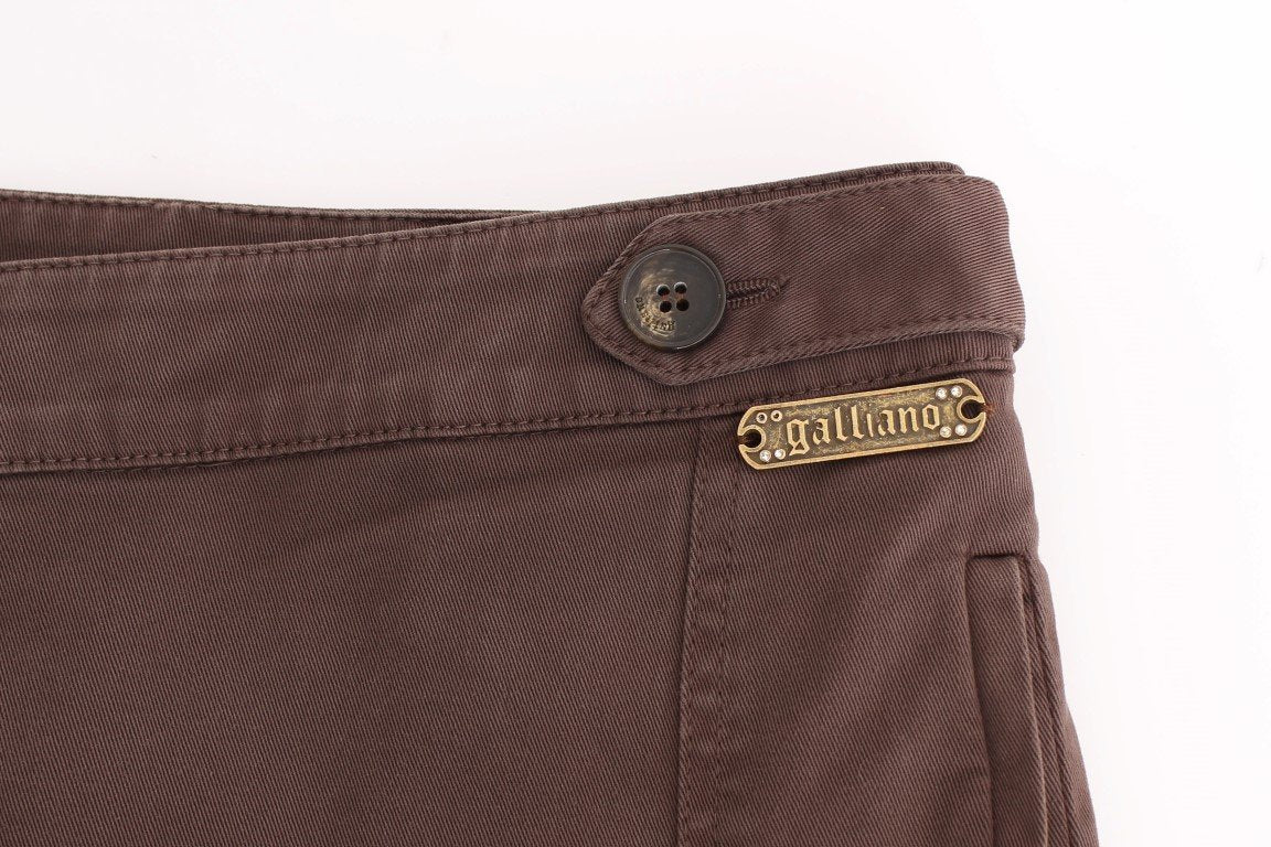 Brown wide leg cargo pants