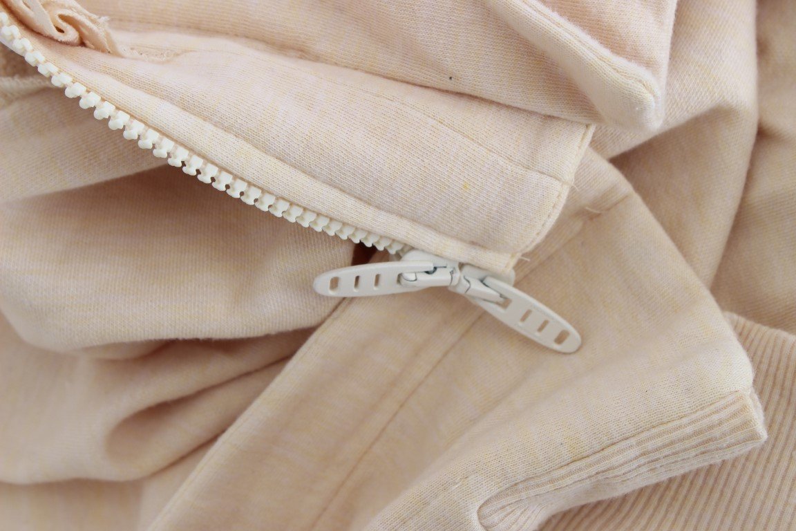 Beige Lace Hooded Zip Cardigan