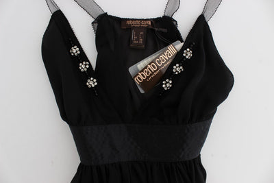 Black Silk Camisole Top Blouse