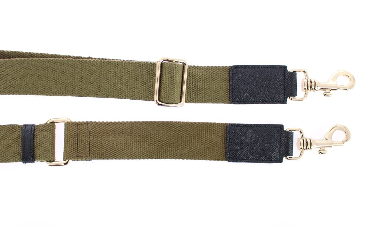 Green nylon unisex boston bag