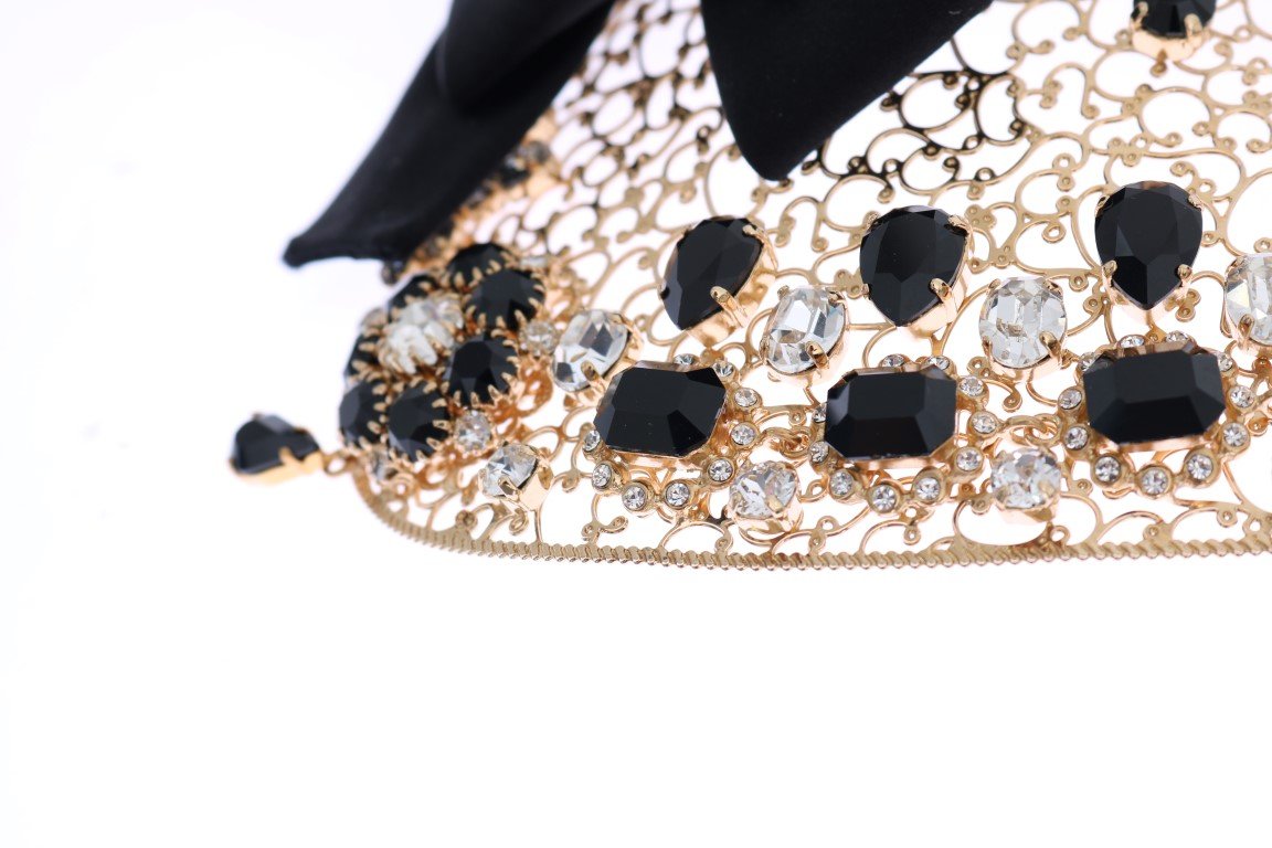 Gold Bow Crystal Embellished Necklace Collar