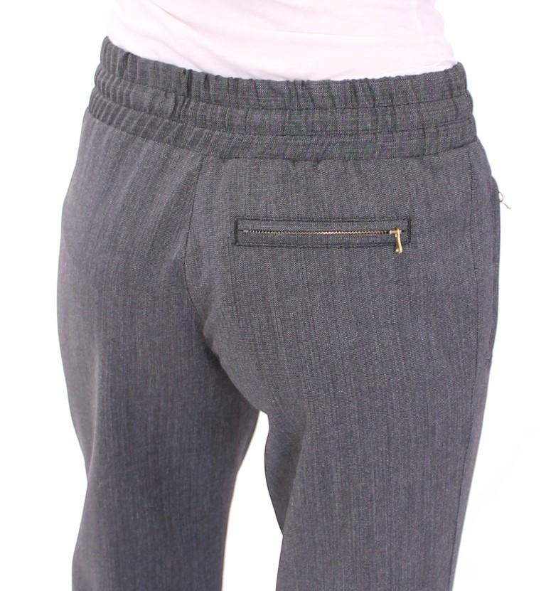 Gray Checkered Chinos Pants Sport