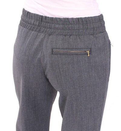 Gray Checkered Chinos Pants Sport