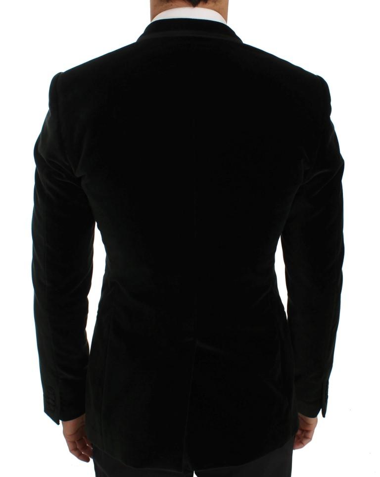 Green Velvet Slim Fit Blazer Jacket