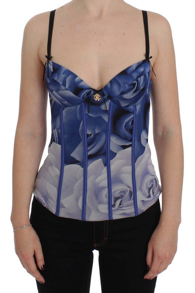 Blue Corset Bustier Top Underwear