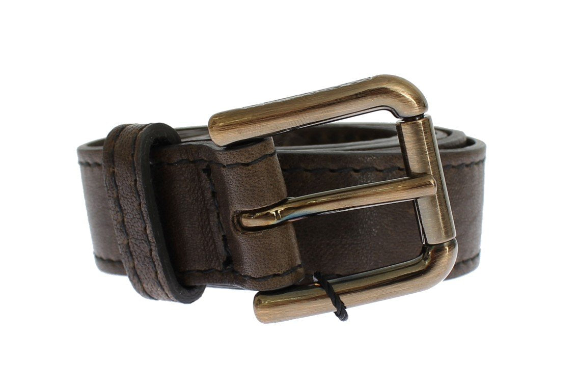 Brown leather belt