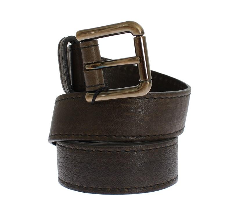 Brown leather belt
