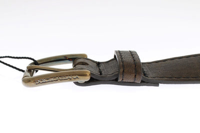 Brown leather belt