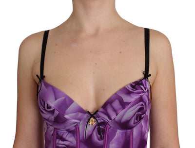 Purple Corset Bustier T-Shirt