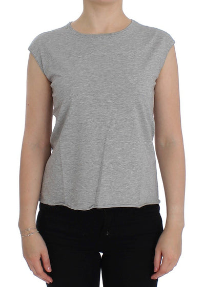 Gray crewneck cotton t-shirt