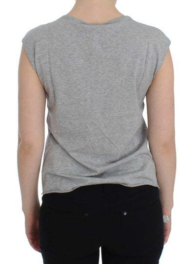 Gray crewneck cotton t-shirt