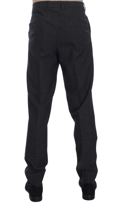 Gray Wool Cotton Dress Formal Pants