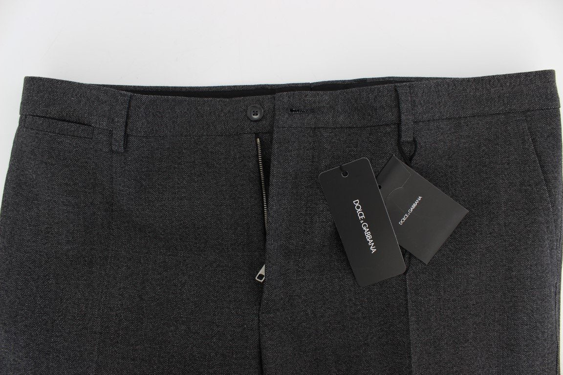 Gray Wool Cotton Dress Formal Pants