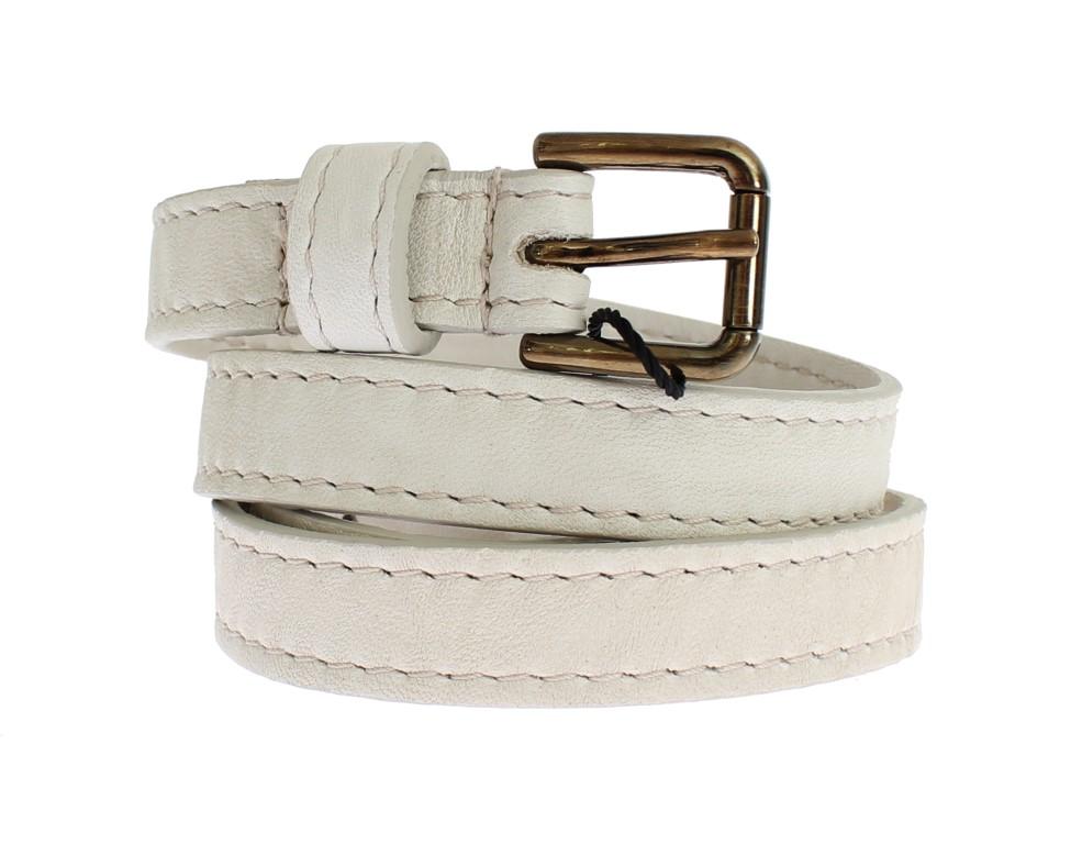 White leather belt