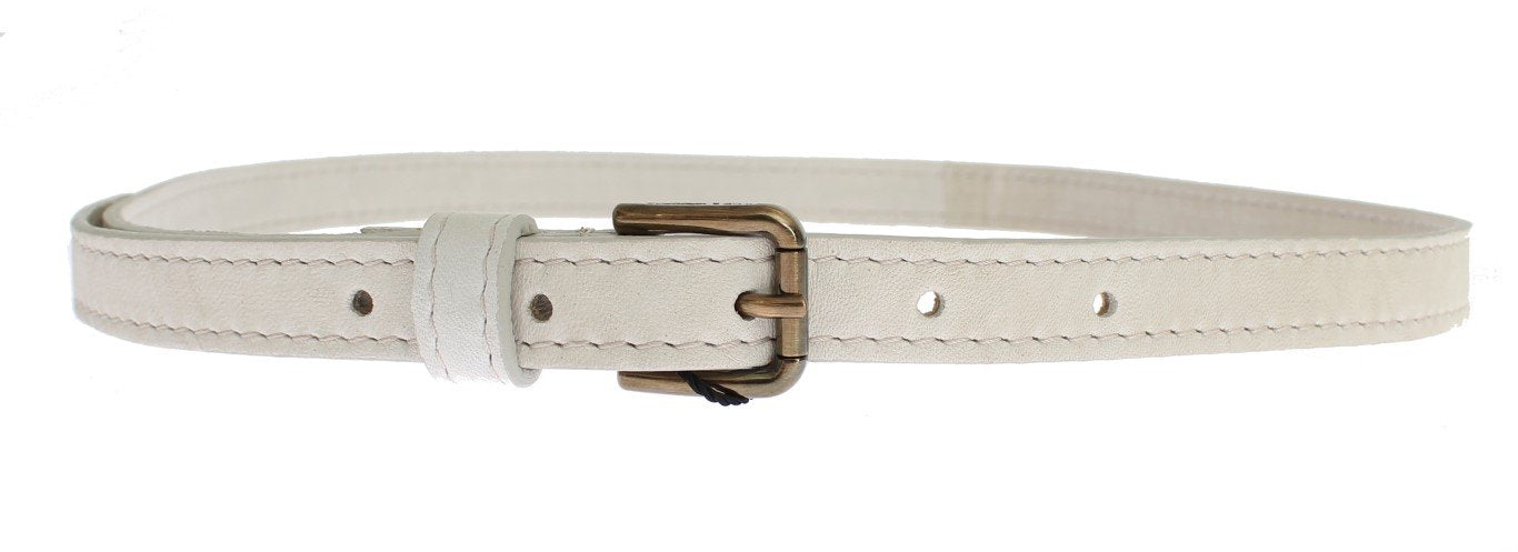 White leather belt
