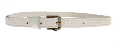 White leather belt