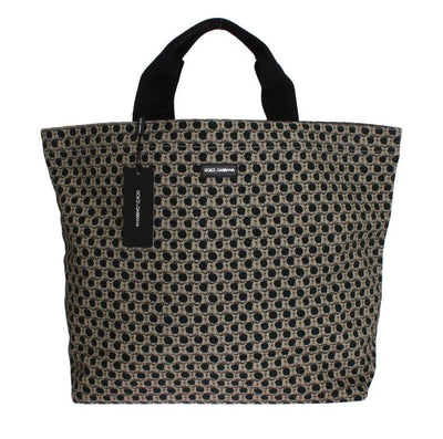Blue Vespa Print Cotton Denim Shopping Bag