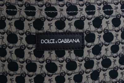 Blue Vespa Print Cotton Denim Shopping Bag