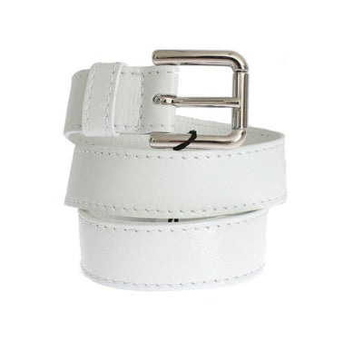 White leather belt