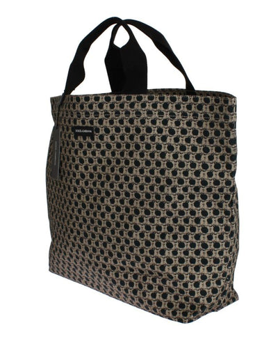Blue Vespa Print Cotton Denim Shopping Bag