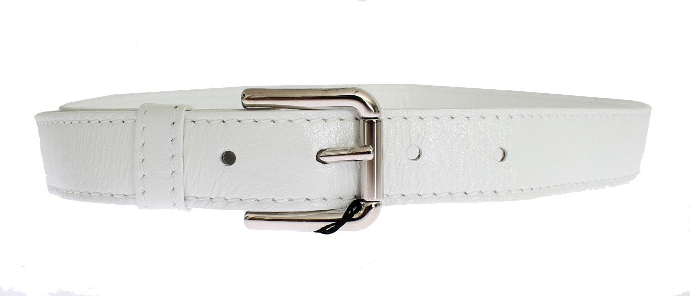 White leather belt