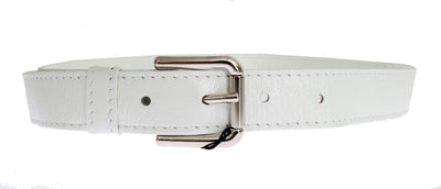 White leather belt