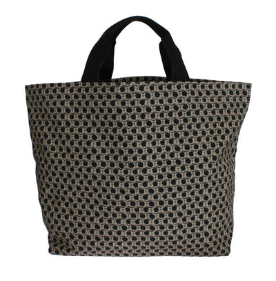 Blue Vespa Print Cotton Denim Shopping Bag