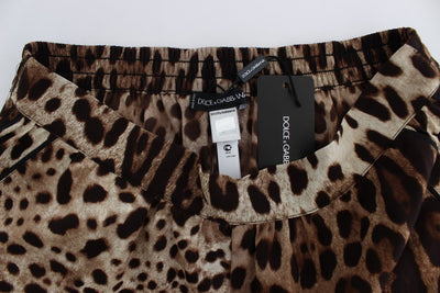 Leopard Silk Stretch Sleepwear Shorts