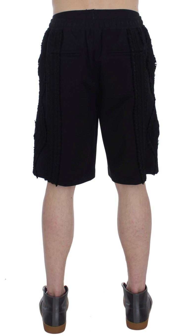 Black Silk Torero Shorts