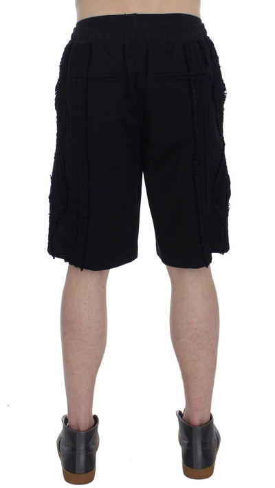 Black Silk Torero Shorts