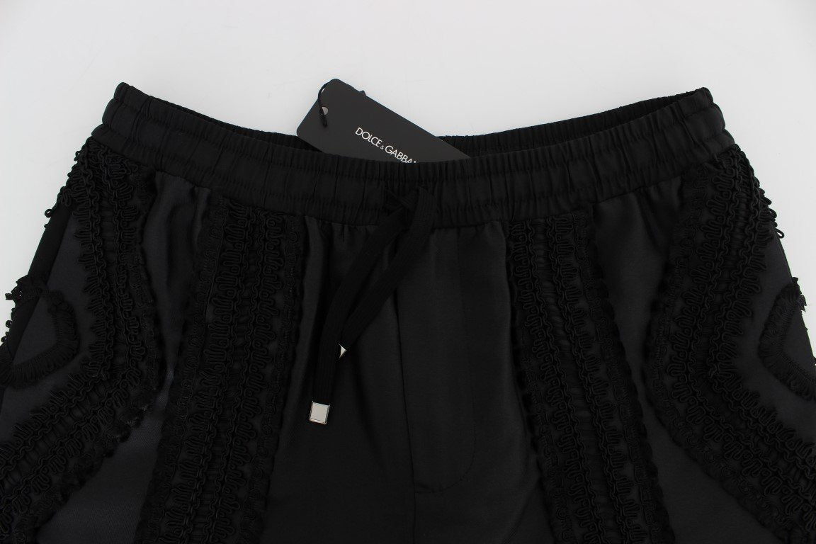 Black Silk Torero Shorts