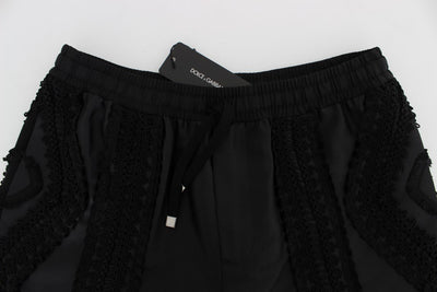 Black Silk Torero Shorts